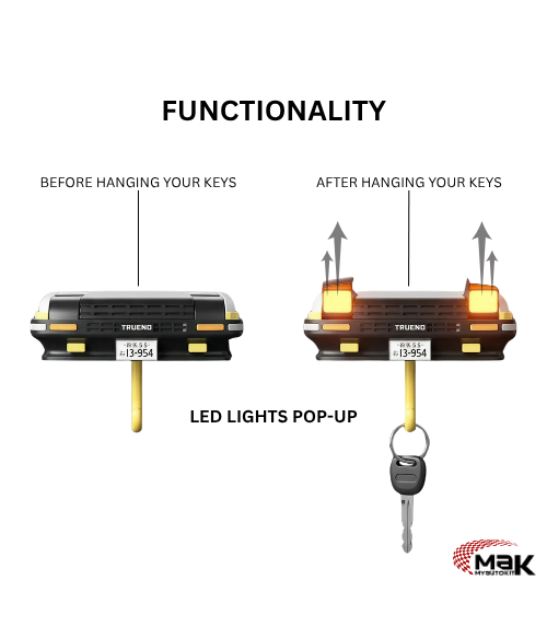 Vintage Car LED Key Holder – Wall-Mounted Key Organizer with Automatic Headlights (AE86 Edition)