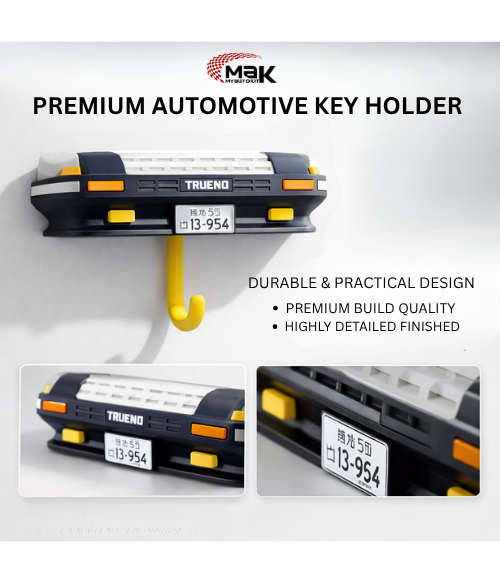Vintage Car LED Key Holder – Wall-Mounted Key Organizer with Automatic Headlights (AE86 Edition)